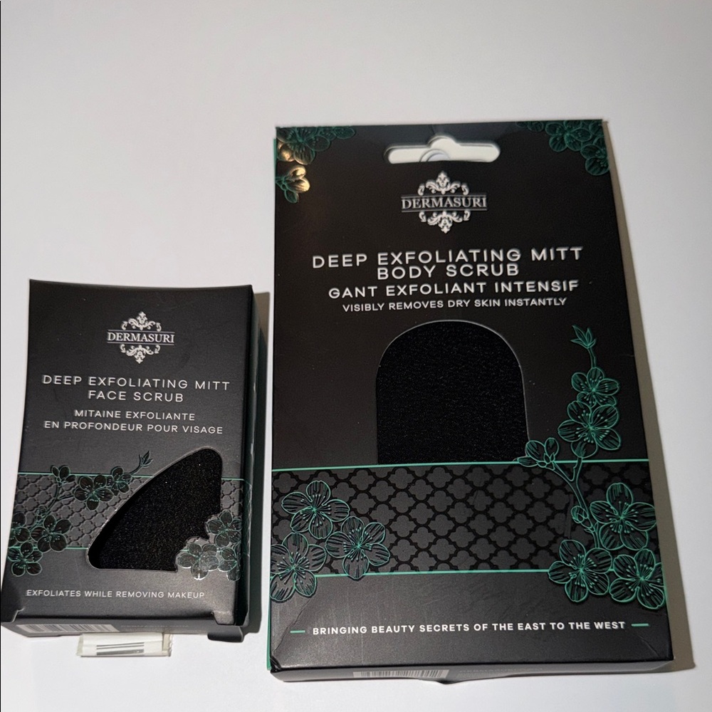 Dermasuri exfoliating body and face scrub set